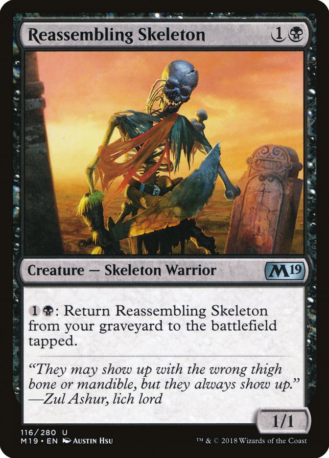 Reassembling Skeleton [Core Set 2019] Magic: The Gathering