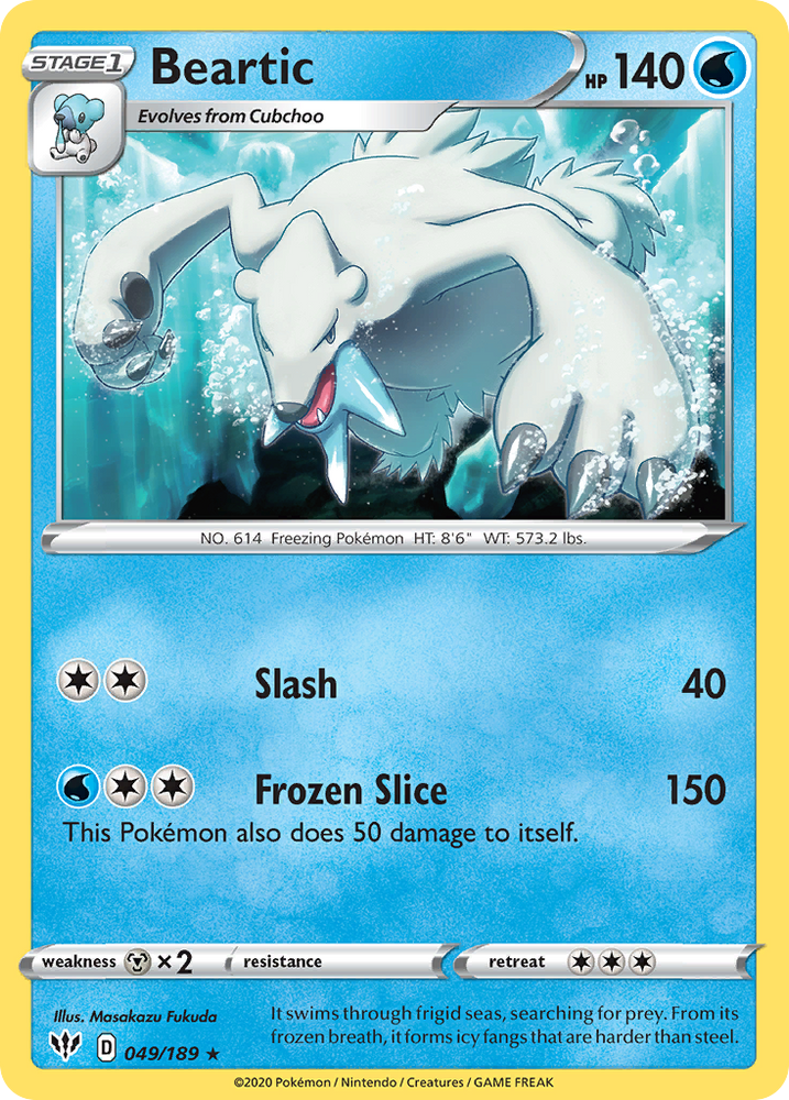Beartic (049/189) [Sword & Shield: Darkness Ablaze] Pokémon