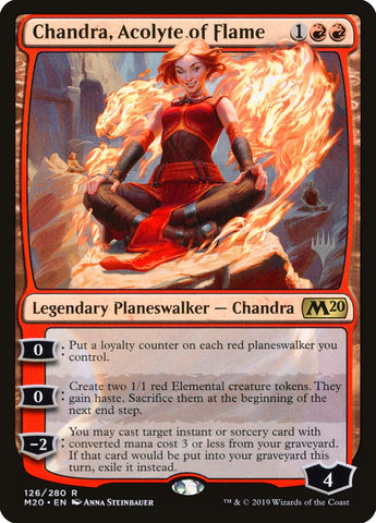Chandra, Acolyte of Flame (Promo Pack) [Core Set 2020 Promos] Magic: The Gathering