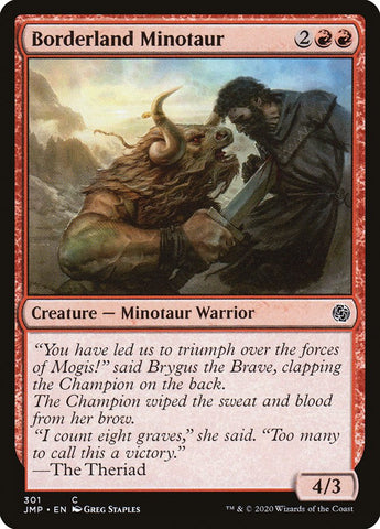 Borderland Minotaur [Jumpstart] Magic: The Gathering
