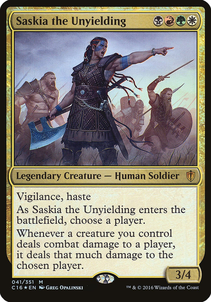 Saskia the Unyielding (Oversized) [Commander 2016 Oversized] Magic: The Gathering