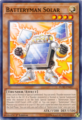 Batteryman Solar [FLOD-EN027] Common Yu-Gi-Oh!