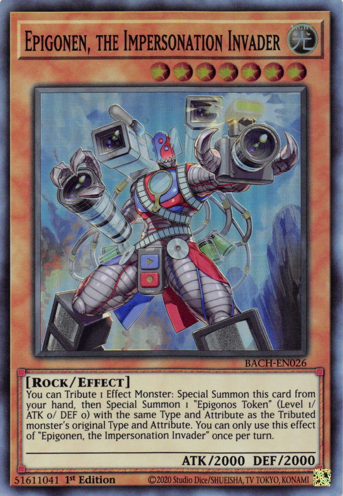 Epigonen, the Impersonation Invader [BACH-EN026] Super Rare Yu-Gi-Oh!