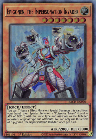 Epigonen, the Impersonation Invader [BACH-EN026] Super Rare Yu-Gi-Oh!