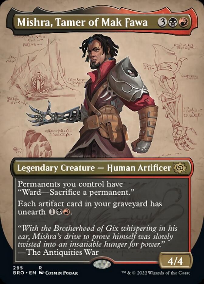 Mishra, Tamer of Mak Fawa (Borderless Alternate Art) [The Brothers' War] Magic: The Gathering