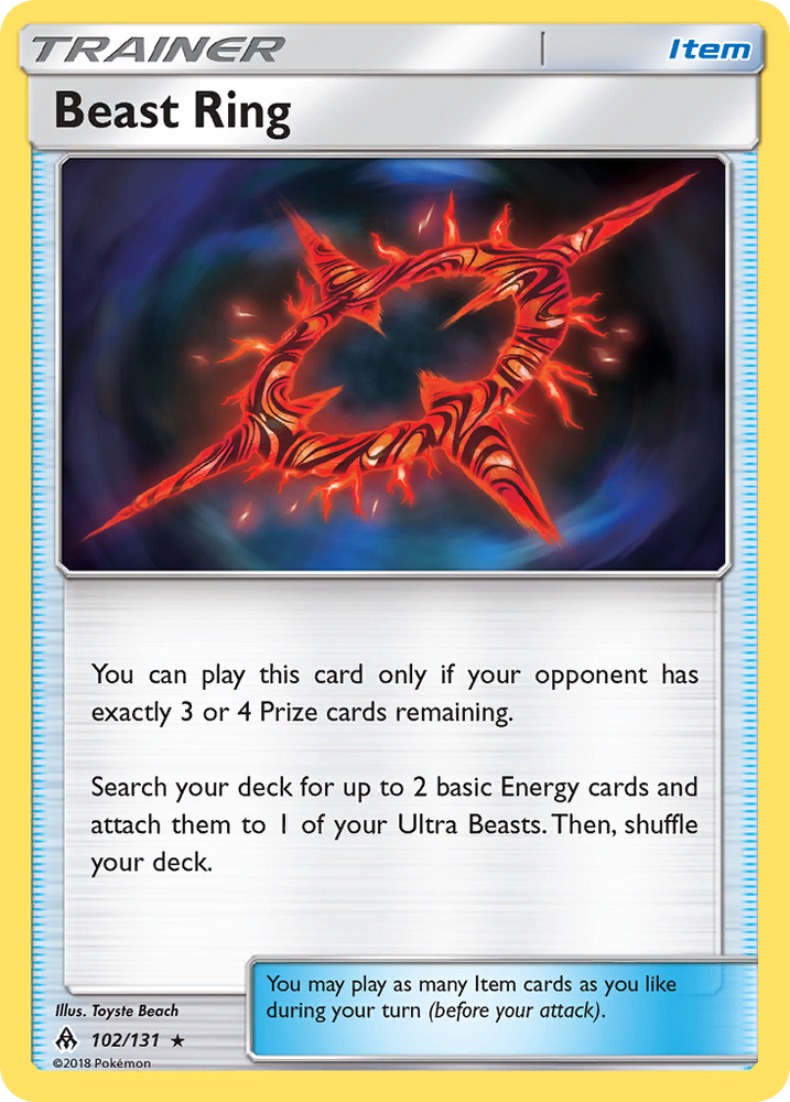 Beast Ring (102/131) [Sun & Moon: Forbidden Light] Pokémon