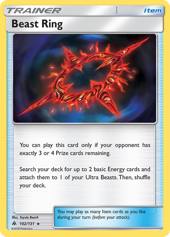 Beast Ring (102/131) [Sun & Moon: Forbidden Light] Pokémon