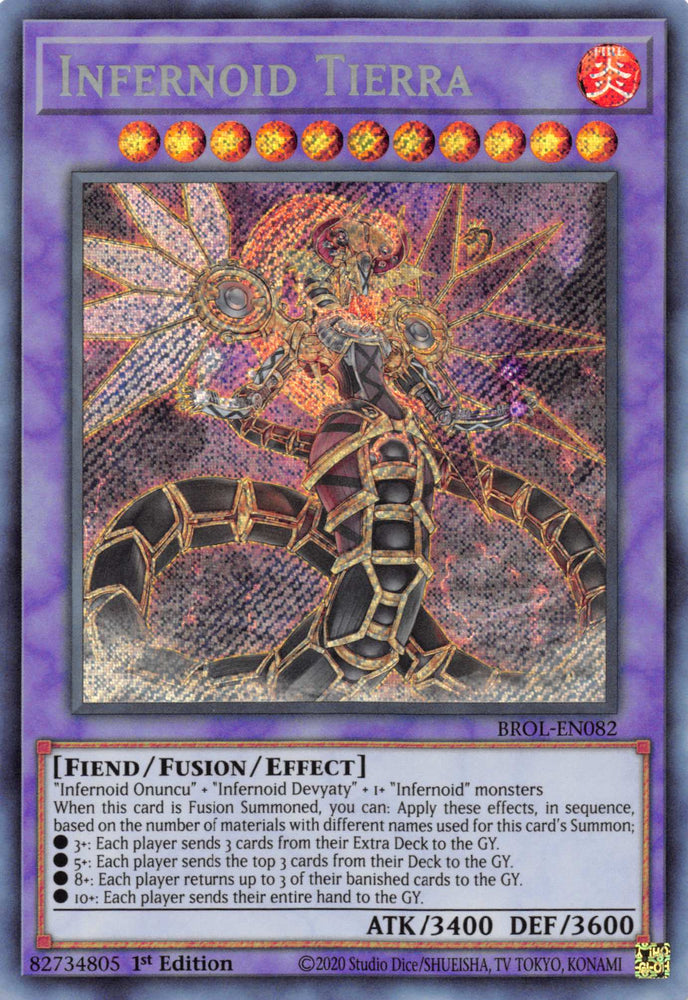 Infernoid Tierra [BROL-EN082] Secret Rare Yu-Gi-Oh!