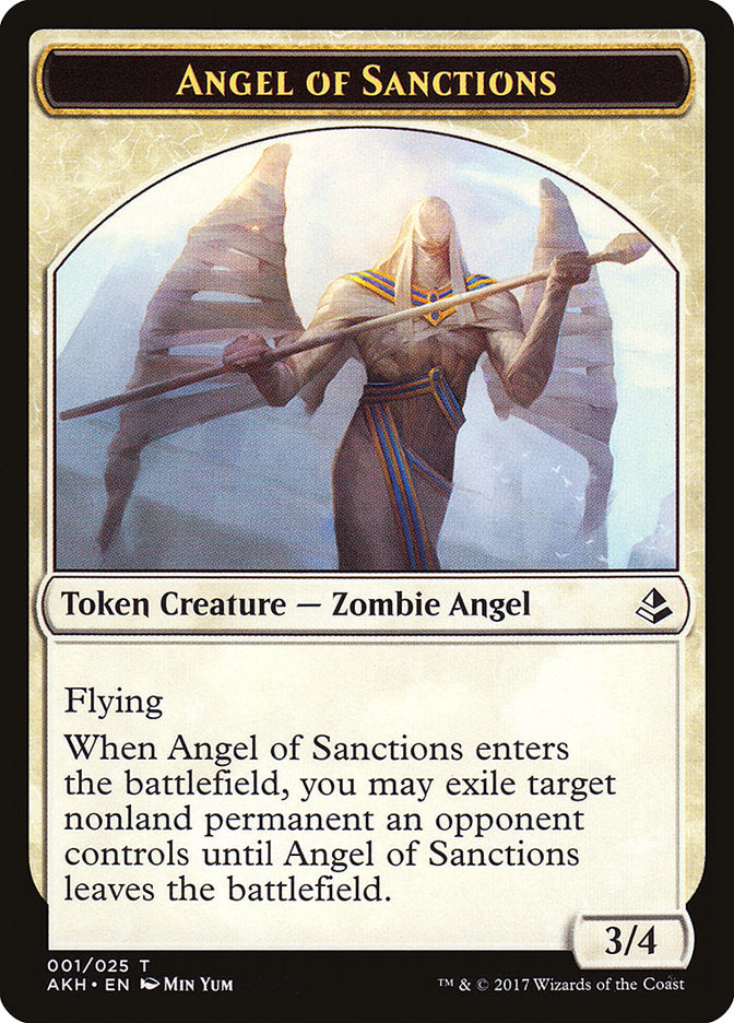 Angel of Sanctions Token [Amonkhet Tokens] Magic: The Gathering