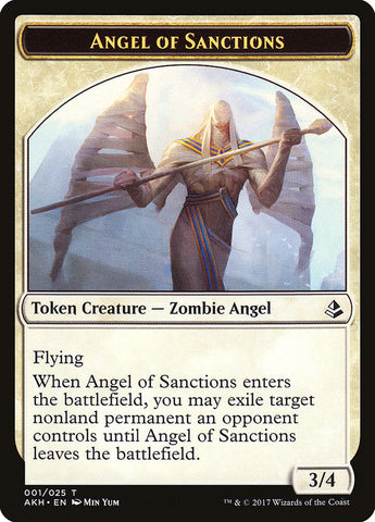 Angel of Sanctions Token [Amonkhet Tokens] Magic: The Gathering