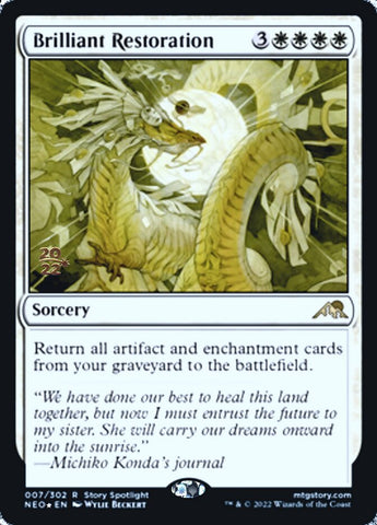 Brilliant Restoration [Kamigawa: Neon Dynasty Prerelease Promos] Magic: The Gathering