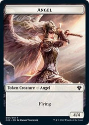 Angel // Elemental (010) Double-Sided Token [Commander 2020 Tokens] Magic: The Gathering
