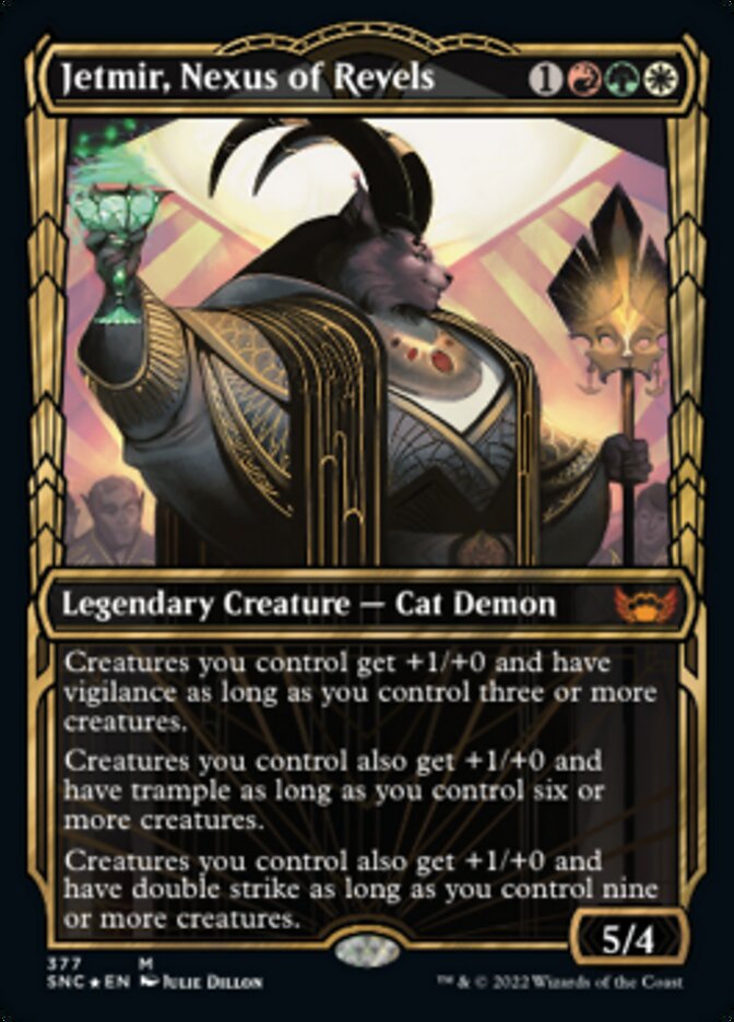 Jetmir, Nexus of Revels (Showcase Golden Age Gilded Foil) [Streets of New Capenna] Magic: The Gathering