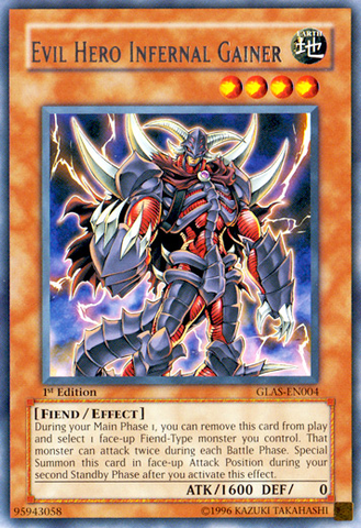 Evil Hero Infernal Gainer [GLAS-EN004] Rare Yu-Gi-Oh!