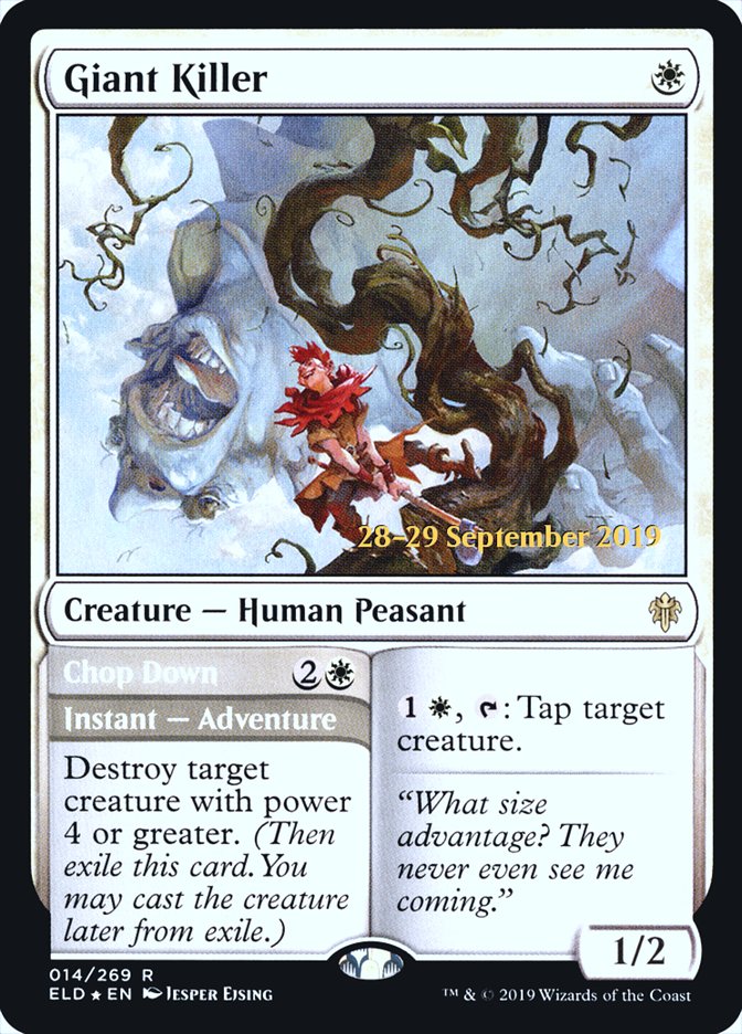 Giant Killer // Chop Down [Throne of Eldraine Prerelease Promos] Magic: The Gathering
