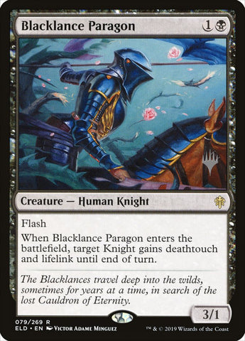 Blacklance Paragon (Promo Pack) [Throne of Eldraine Promos] Magic: The Gathering