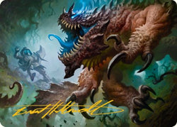 Basilisk Art Card (Gold-Stamped Signature) [Dungeons & Dragons: Adventures in the Forgotten Realms Art Series] Magic: The Gathering