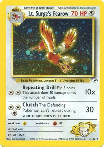 Lt. Surge's Fearow (7/132) [Gym Heroes Unlimited] Pokémon