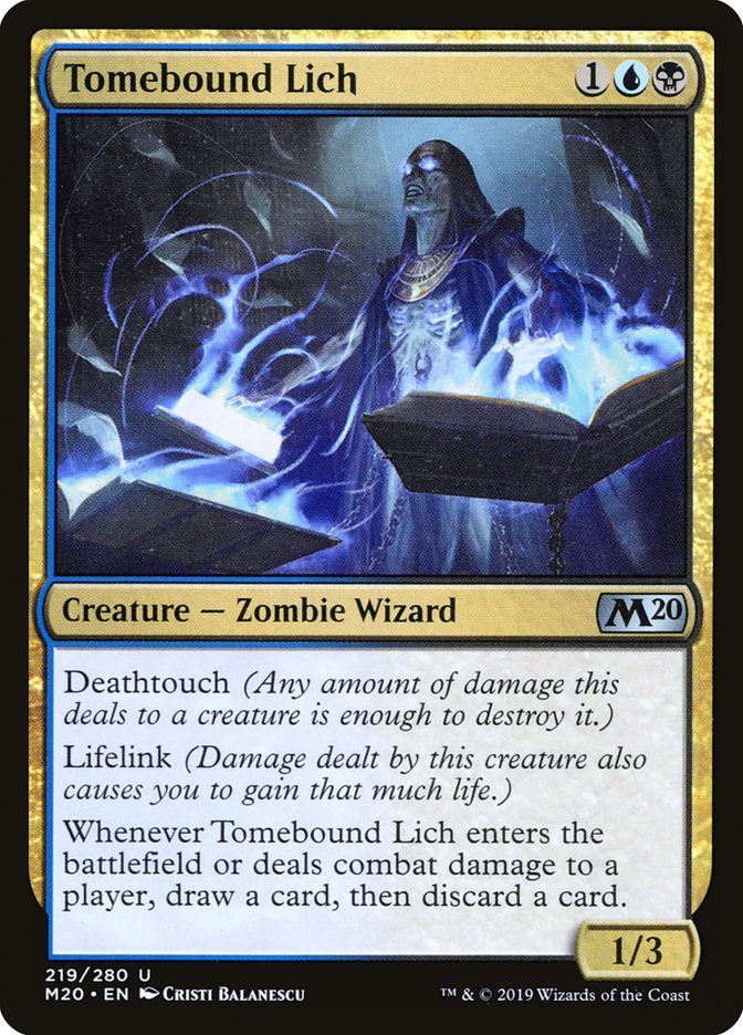 Tomebound Lich [Core Set 2020] Magic: The Gathering