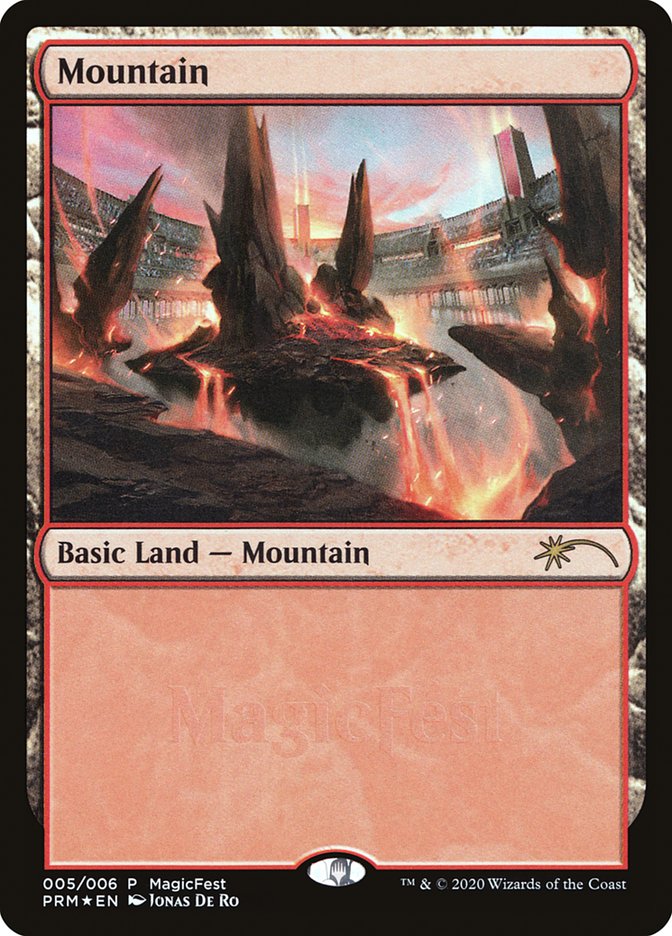 Mountain (5) [MagicFest 2020] Magic: The Gathering