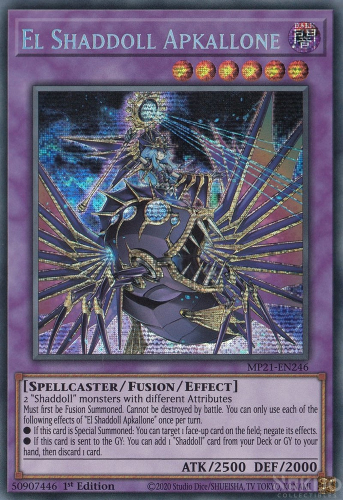 El Shaddoll Apkallone [MP21-EN246] Prismatic Secret Rare Yu-Gi-Oh!