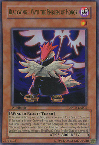 Blackwing - Vayu the Emblem of Honor [ANPR-EN005] Ultra Rare Yu-Gi-Oh!