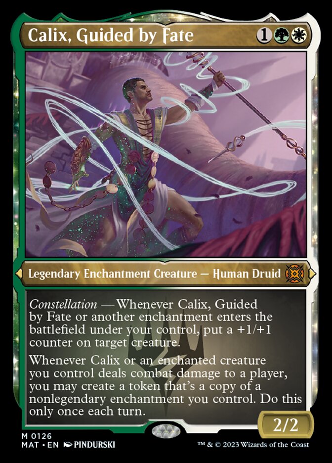 Calix, Guided by Fate (Foil Etched) [March of the Machine: The Aftermath] Magic: The Gathering