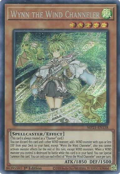 Wynn the Wind Channeler [MP21-EN158] Prismatic Secret Rare Yu-Gi-Oh!