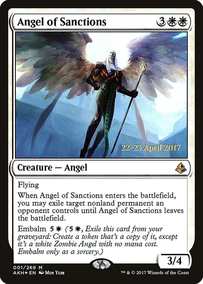 Angel of Sanctions [Amonkhet Prerelease Promos] Magic: The Gathering