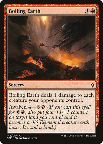 Boiling Earth [Battle for Zendikar] Magic: The Gathering