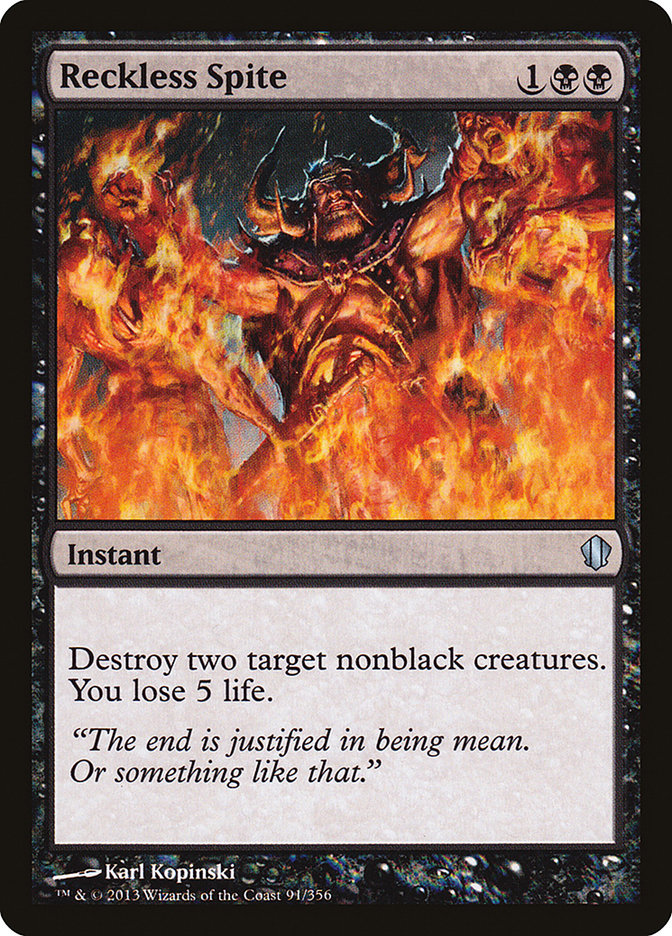 Reckless Spite [Commander 2013] Magic: The Gathering