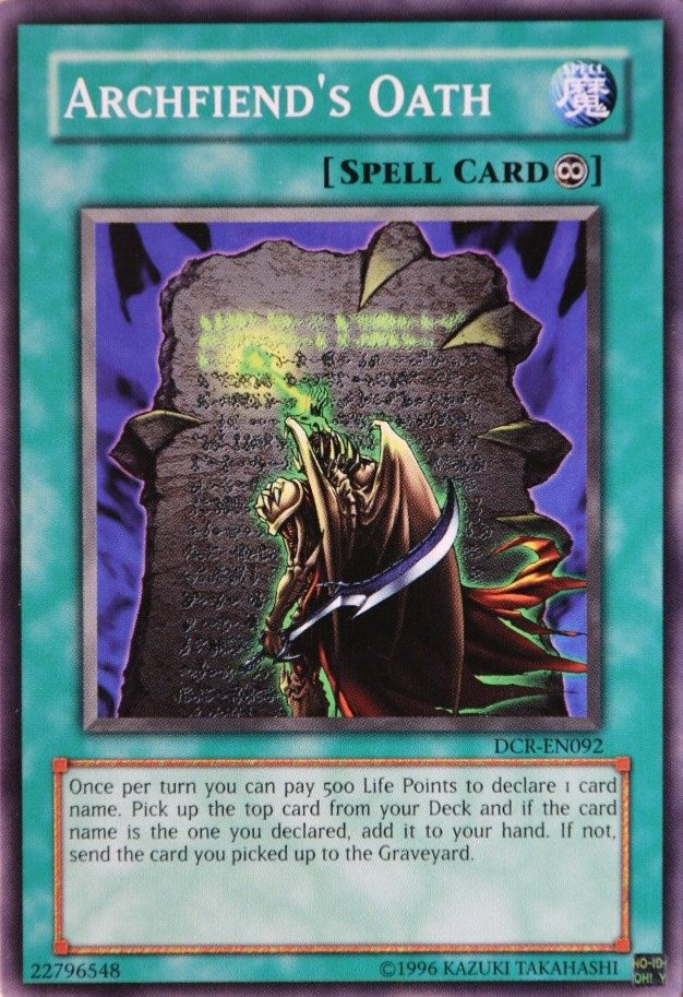 Archfiend's Oath [DCR-EN092] Common Yu-Gi-Oh!