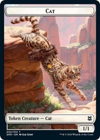 Cat // Plant Double-Sided Token [Zendikar Rising Tokens] Magic: The Gathering