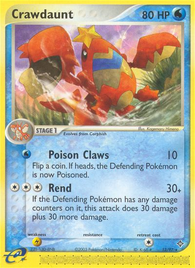 Crawdaunt (13/97) [EX: Dragon] Pokémon