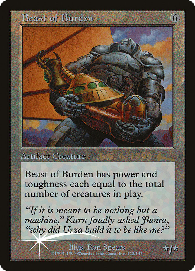 Beast of Burden [Urza's Legacy Promos] Magic: The Gathering