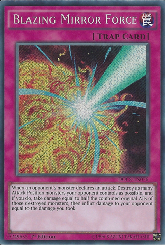 Blazing Mirror Force [DOCS-EN076] Secret Rare Yu-Gi-Oh!