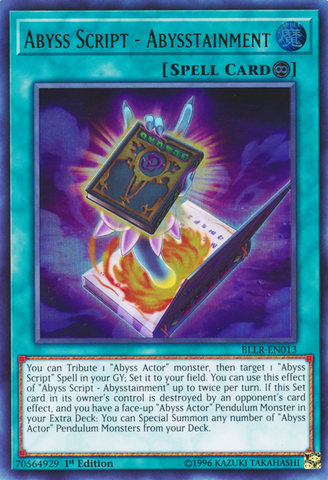 Abyss Script - Abysstainment [BLLR-EN013] Ultra Rare Yu-Gi-Oh!