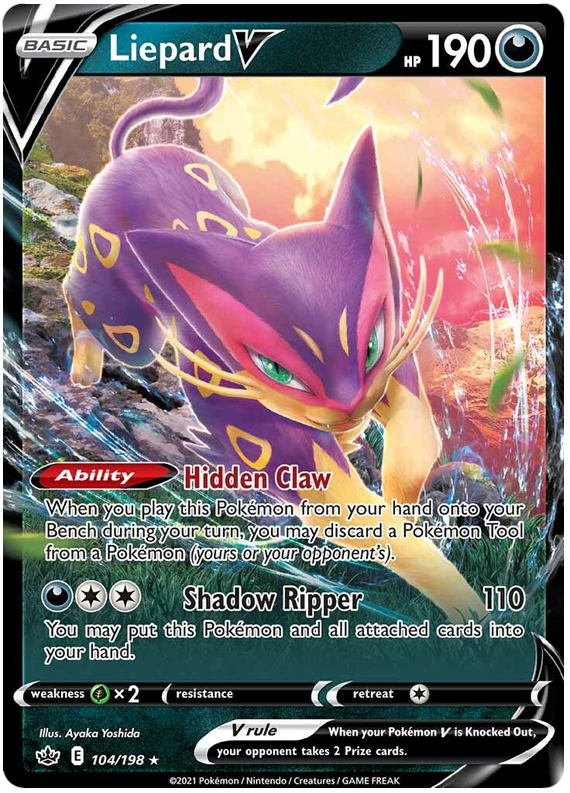 Liepard V (104/198) [Sword & Shield: Chilling Reign] Pokémon