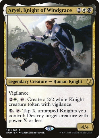 Aryel, Knight of Windgrace [Dominaria] Magic: The Gathering