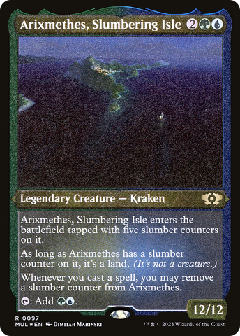 Arixmethes, Slumbering Isle (Foil Etched) [Multiverse Legends] Magic: The Gathering