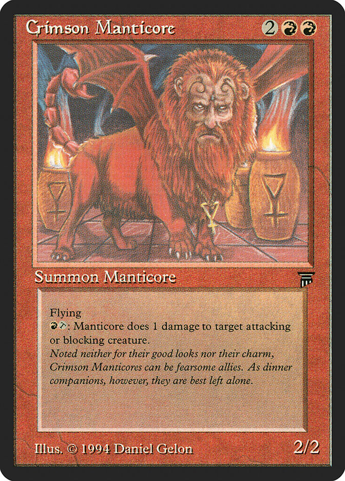 Crimson Manticore [Legends] Magic: The Gathering