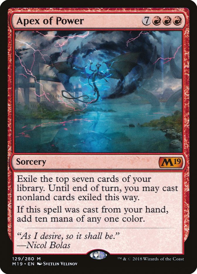 Apex of Power [Core Set 2019] Magic: The Gathering