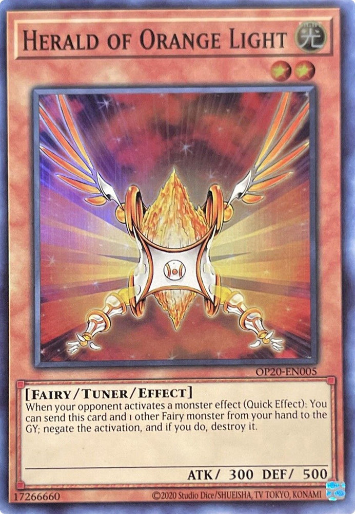 Herald of Orange Light [OP20-EN005] Super Rare Yu-Gi-Oh!