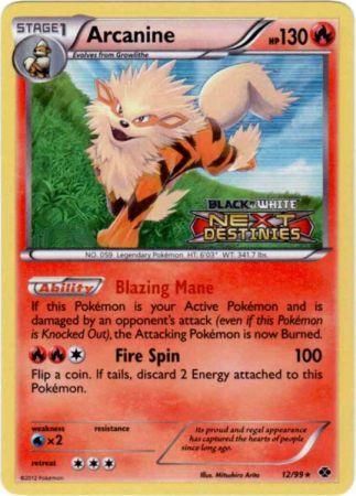 Arcanine (12/99) (Prerelease Promo) [Black & White: Black Star Promos] Pokémon