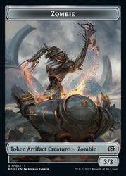 Powerstone // Zombie Double-Sided Token [The Brothers' War Tokens] Magic: The Gathering