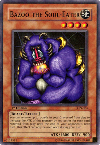 Bazoo the Soul-Eater [LON-064] Super Rare Yu-Gi-Oh!