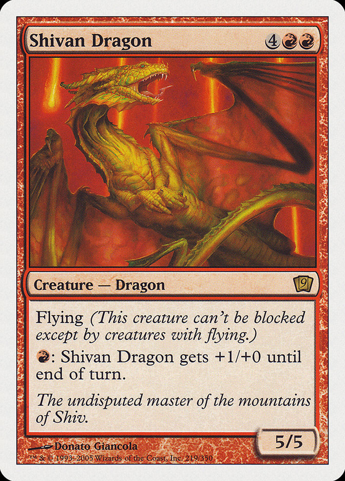 Shivan Dragon [Ninth Edition] Magic: The Gathering