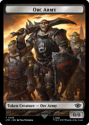 Orc Army (0019) // Food (0024) Double-Sided Token (Surge Foil) [The Lord of the Rings: Tales of Middle-Earth Tokens] Magic: The Gathering