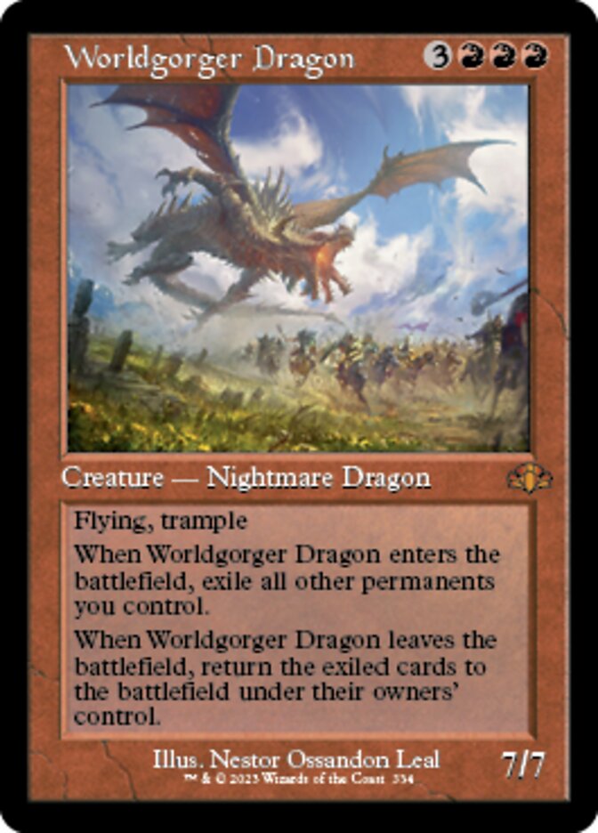 Worldgorger Dragon (Retro) [Dominaria Remastered] Magic: The Gathering
