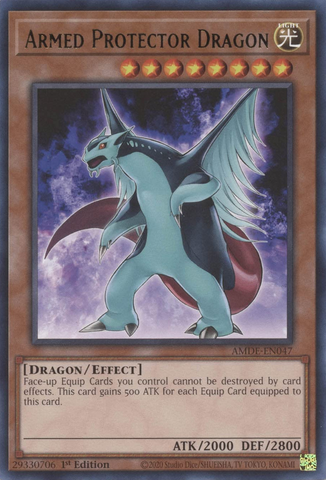 Armed Protector Dragon [AMDE-EN047] Rare Yu-Gi-Oh!